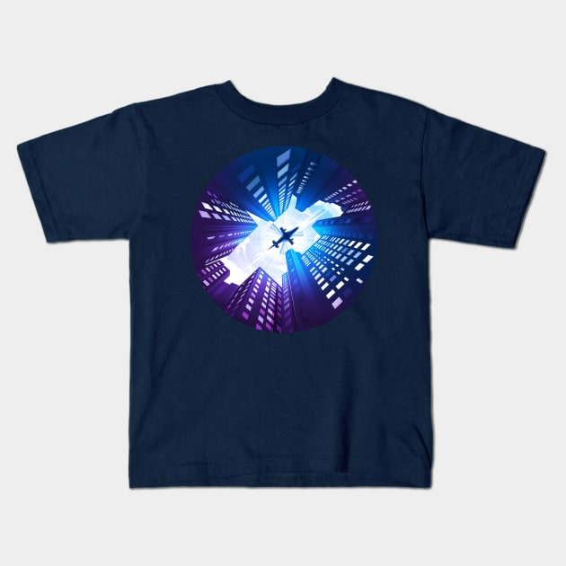 Helicopter Kids T-Shirt by Prok_Art